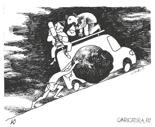 Карикатура "Сизифово кино", Сабит Курманбеков