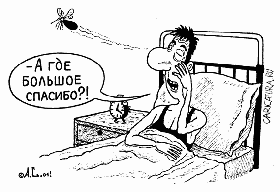 Карикатура "Большое спасибо", Александр Саламатин