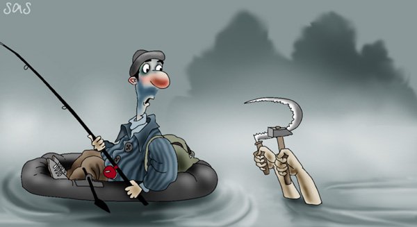Карикатура "Лохнесские чудовища", Сергей Самсонов