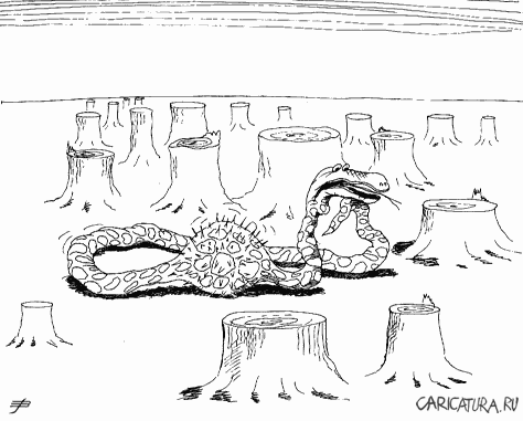 Карикатура "Последний завтрак", Владимир Шанин