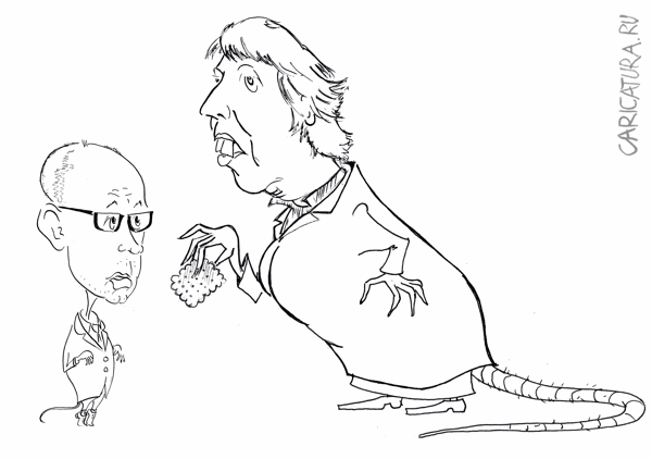 Карикатура ""Мышь и крыса", И.А. Крылов", Александр Шауров
