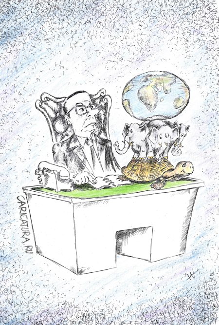 Карикатура "Мироустройство", Александр Шауров