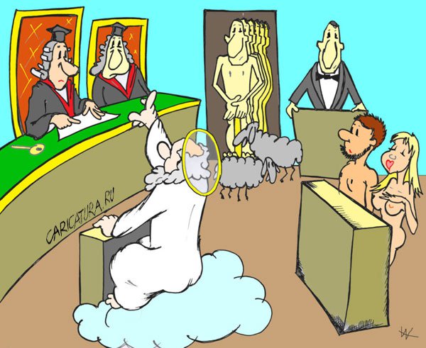 Карикатура "Суд над клонированием", Александр Шауров