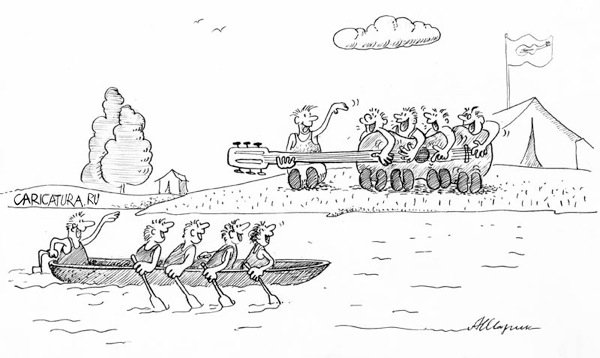 Карикатура "Барды", Александр Шорин
