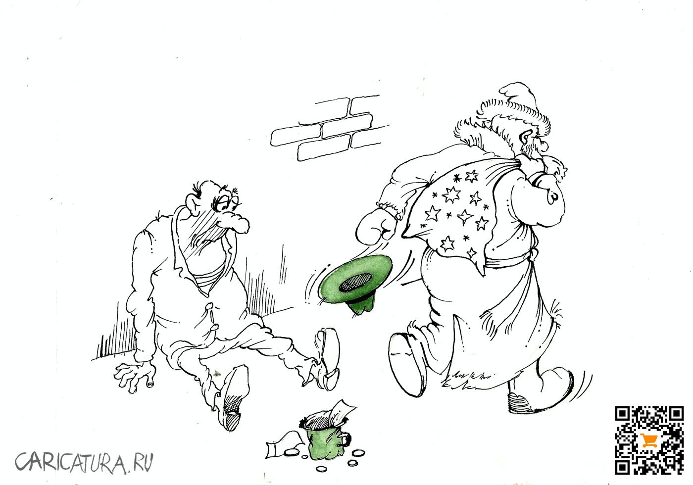 Карикатура "Подал Дед Мороз", Александр Шульпинов