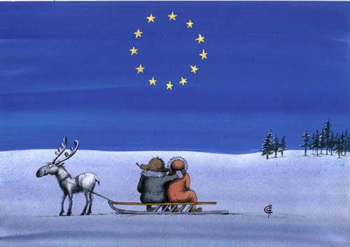 Карикатура "Евро-небо", Сергей Сиченко