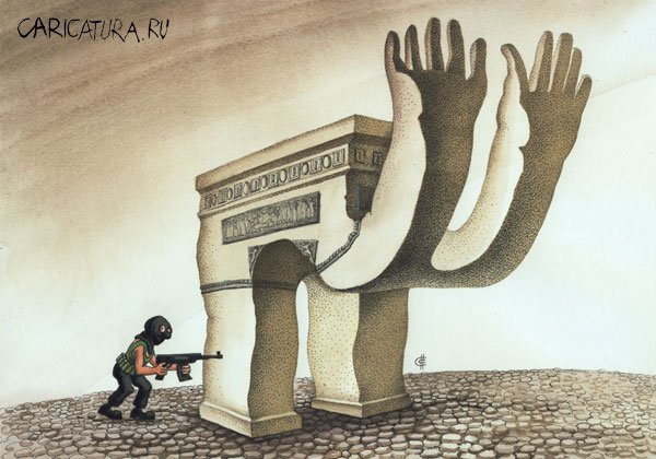 Карикатура "Капитуляция", Сергей Сиченко