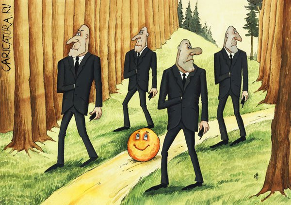 Карикатура "Прогулка", Сергей Сиченко