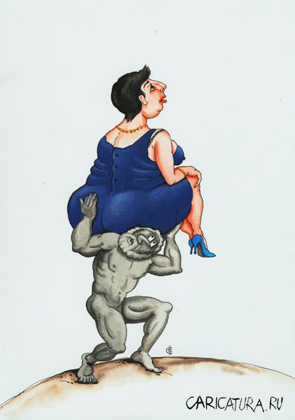 Карикатура "Своя ноша не тянет", Сергей Сиченко