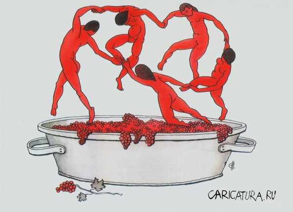 Карикатура "Виноделие", Сергей Сиченко