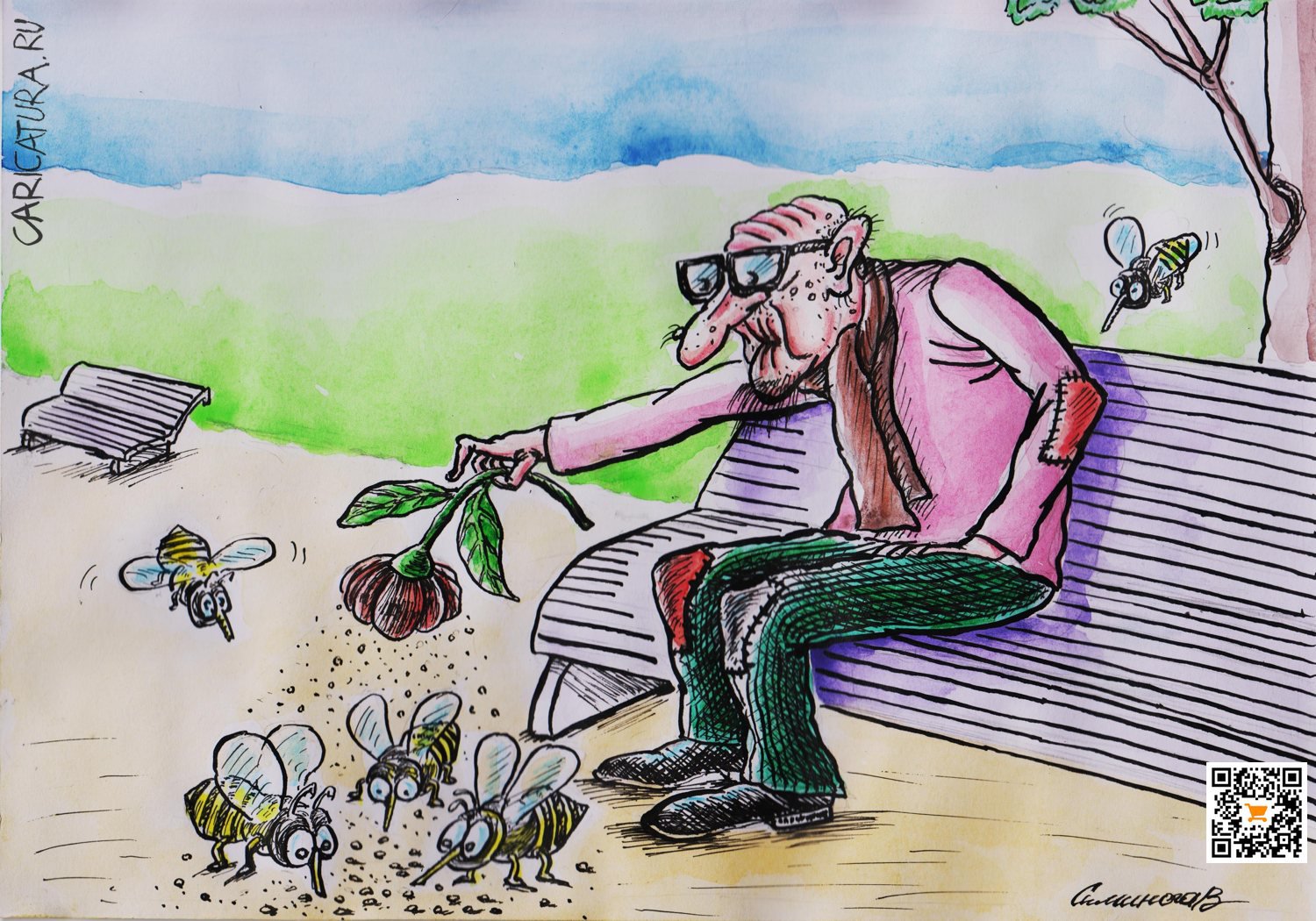 Карикатура "Пчелы", Vadim Siminoga
