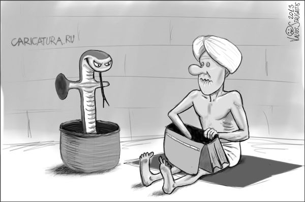 Карикатура "Дудка", Валентинас Стаугайтис