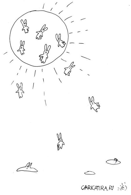 Карикатура "Солнечные зайчики", Елена Пуляк