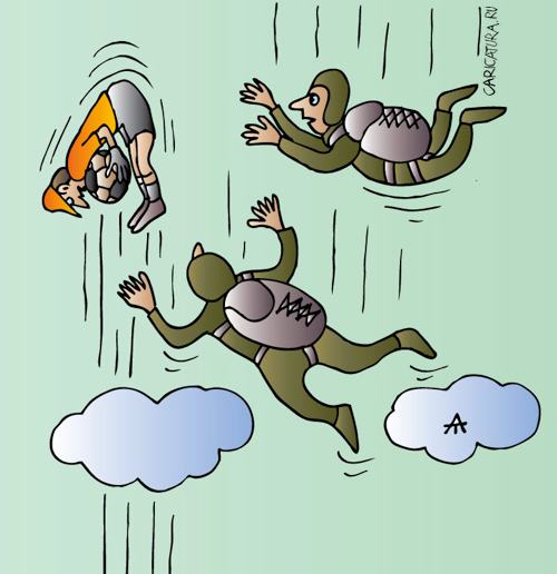Карикатура "В полете", Алексей Талимонов