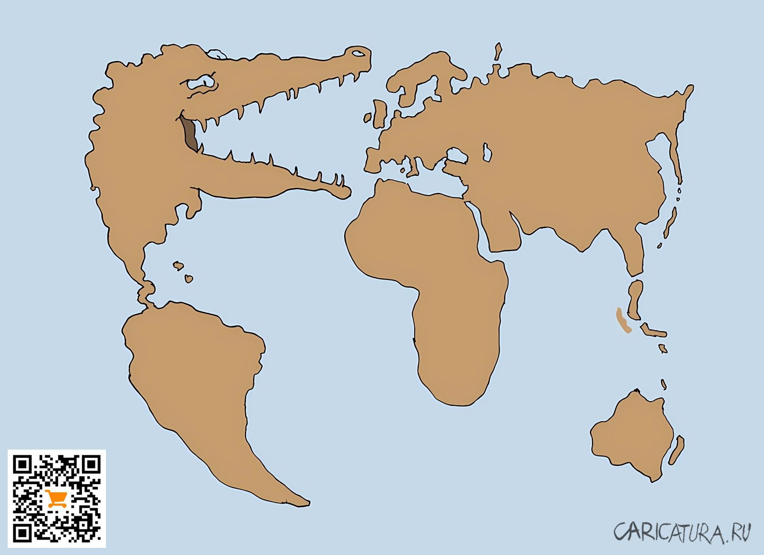 Карикатура "Карта мира", Валерий Тарасенко