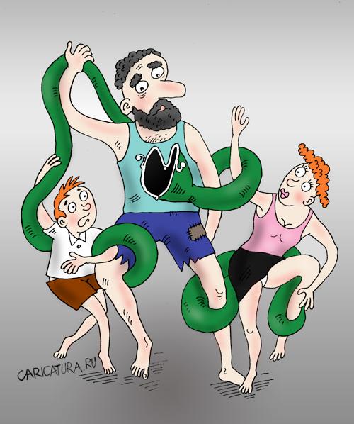 Карикатура "Кошелек из змеиной кожи", Валерий Тарасенко