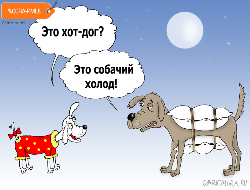 Карикатура "Собачий холод", Валерий Тарасенко
