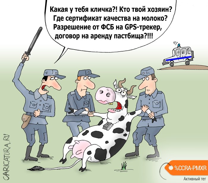 Карикатура "Суровый наезд", Валерий Тарасенко