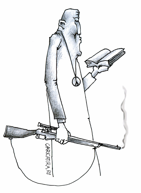 Карикатура "Киллер", Нурлан Тазабеков