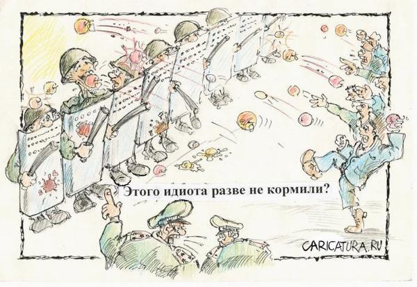 Карикатура "Зеленый и голодный", Владимир Тихонов