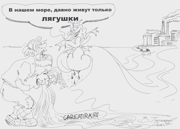 Карикатура "Золотая, но лягушка", Владимир Тихонов