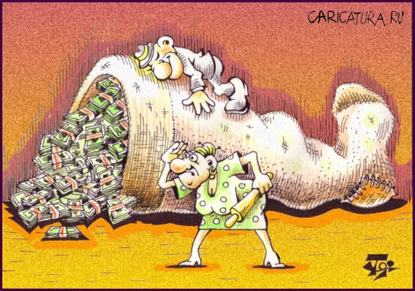Карикатура "Загулял, гад?!", Петр Тягунов