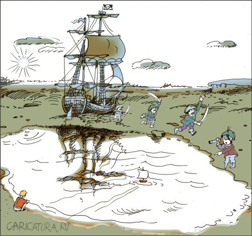 Карикатура "Пираты", Александр Уваров