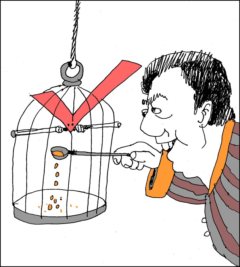 Карикатура "Подкормка", Александр Уваров