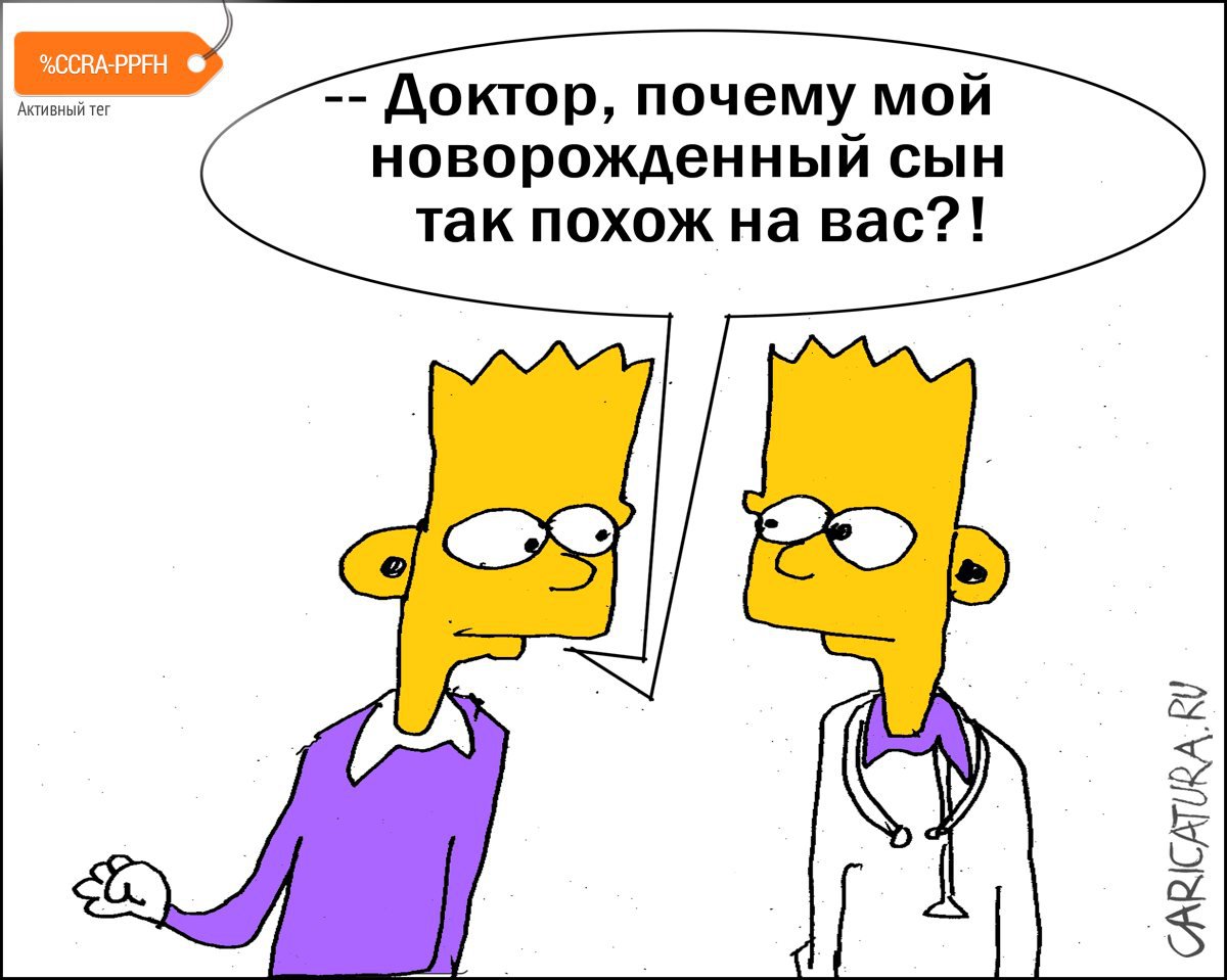 Карикатура "Симпсонизация", Александр Уваров