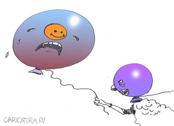 Карикатура "Злой, толстый и весёлый", Александр Уваров