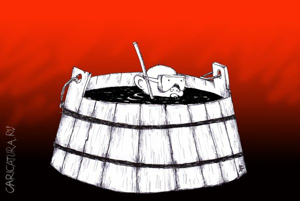 Карикатура "Банный дайвинг", Андрей Василенко