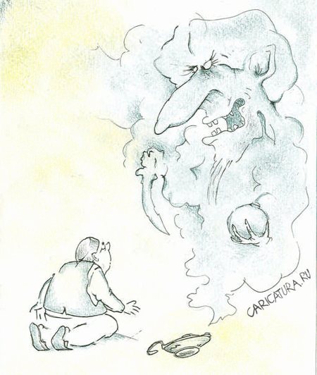 Карикатура "Джинн", Андрей Василенко