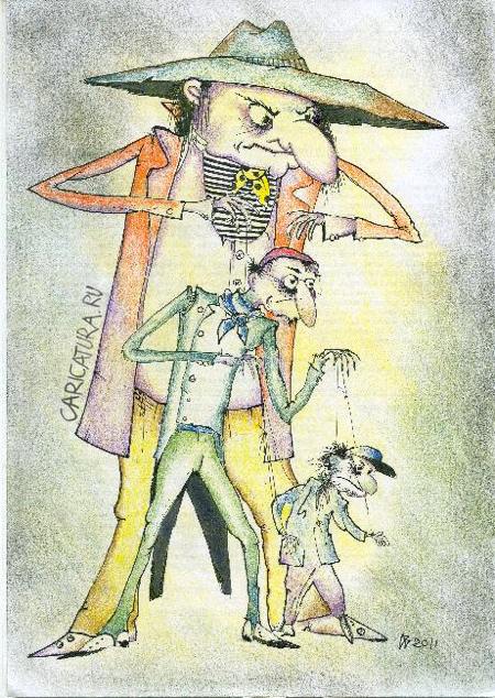 Карикатура "Кукловоды", Андрей Василенко