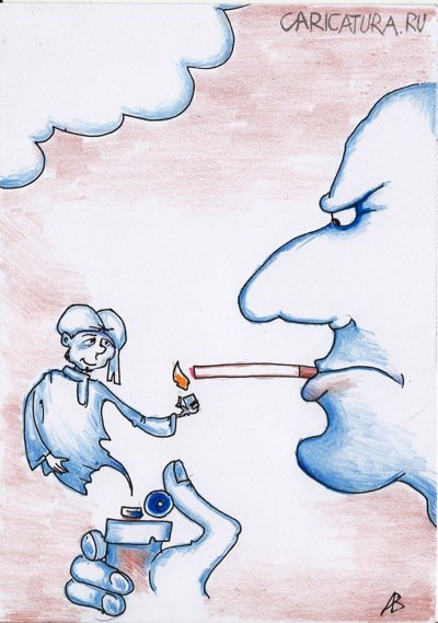 Карикатура "Микроджинн для миниуслуг", Андрей Василенко