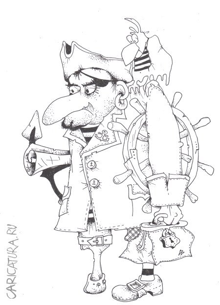 Карикатура "Списан на берег", Андрей Василенко