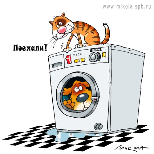Карикатура "Поехали", Микола Воронцов