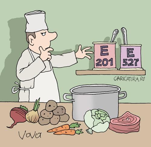 Карикатура "Как сварить борщ", Владимир Иванов