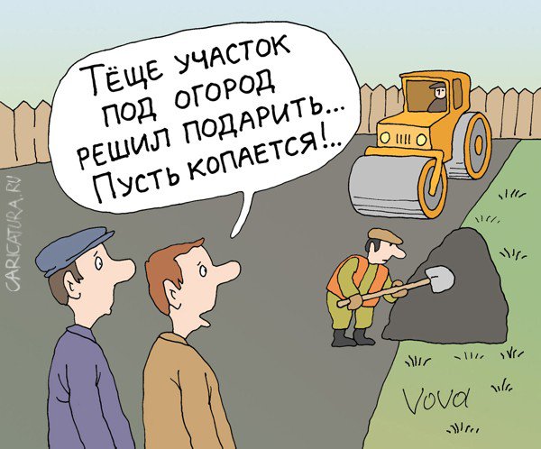 Карикатура "Огород для тещи", Владимир Иванов