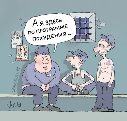 Карикатура "Похудеть сидя", Владимир Иванов