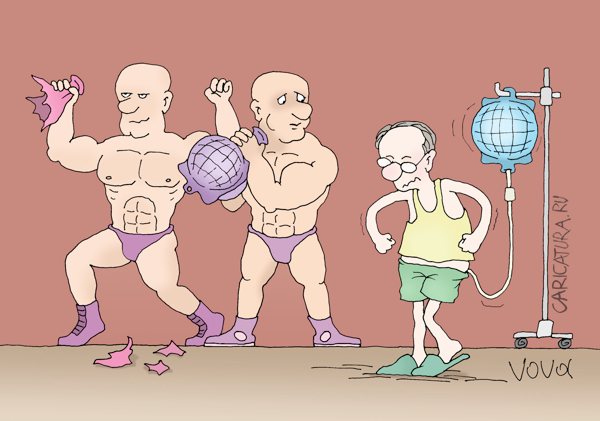 Карикатура "Разрывая клизму", Владимир Иванов