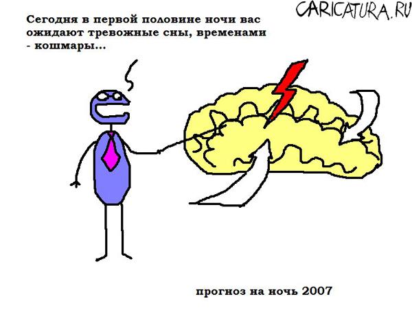 Карикатура "Прогноз на ночь", Вовка Батлов