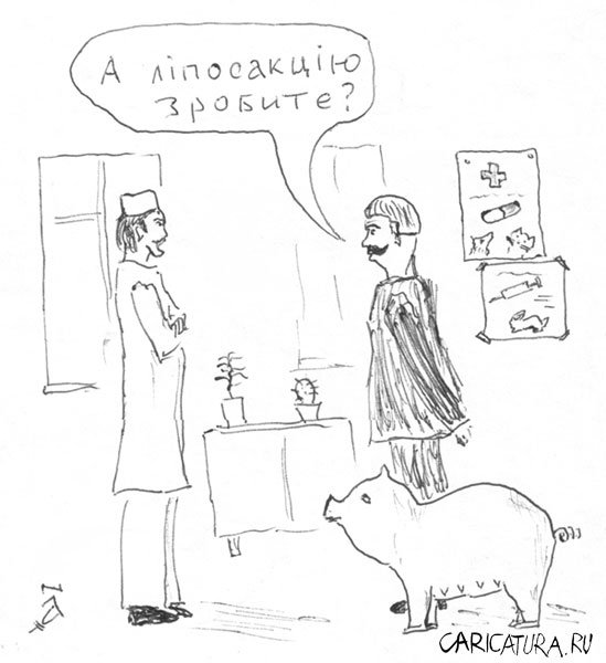 Карикатура "А липосакцию сделаете?", Алексей Забазнов