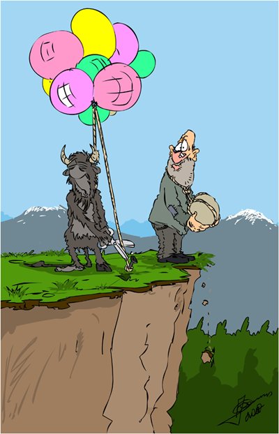 Карикатура "Самоубийство", Zemgus Zaharans