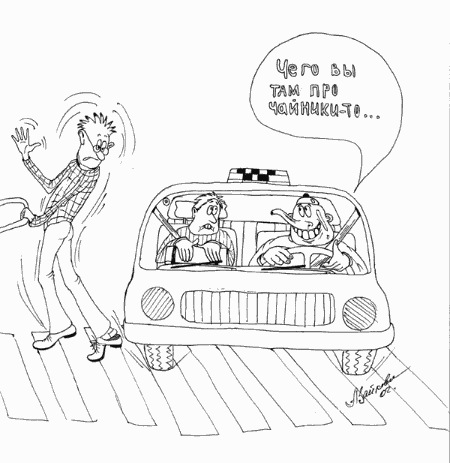 Карикатура "За рулем профессионал", Алла Зайкова