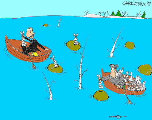 Карикатура "Правда о Мазае и зайцах", Роман Железняк