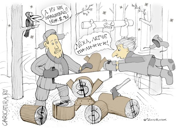 Карикатура "Пили, Лёха, пили!", Олег Жорник