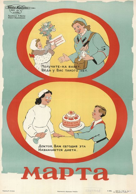 Плакат "С 8 марта", Советский плакат