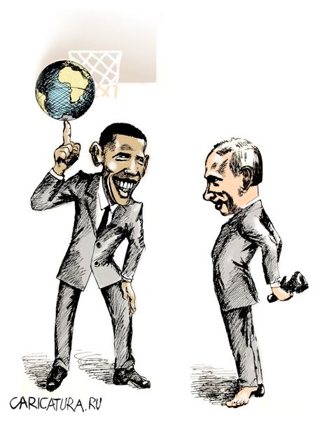 Шарж "Барак Обама и Владимир Путин перезагружают", Валерий Осипов